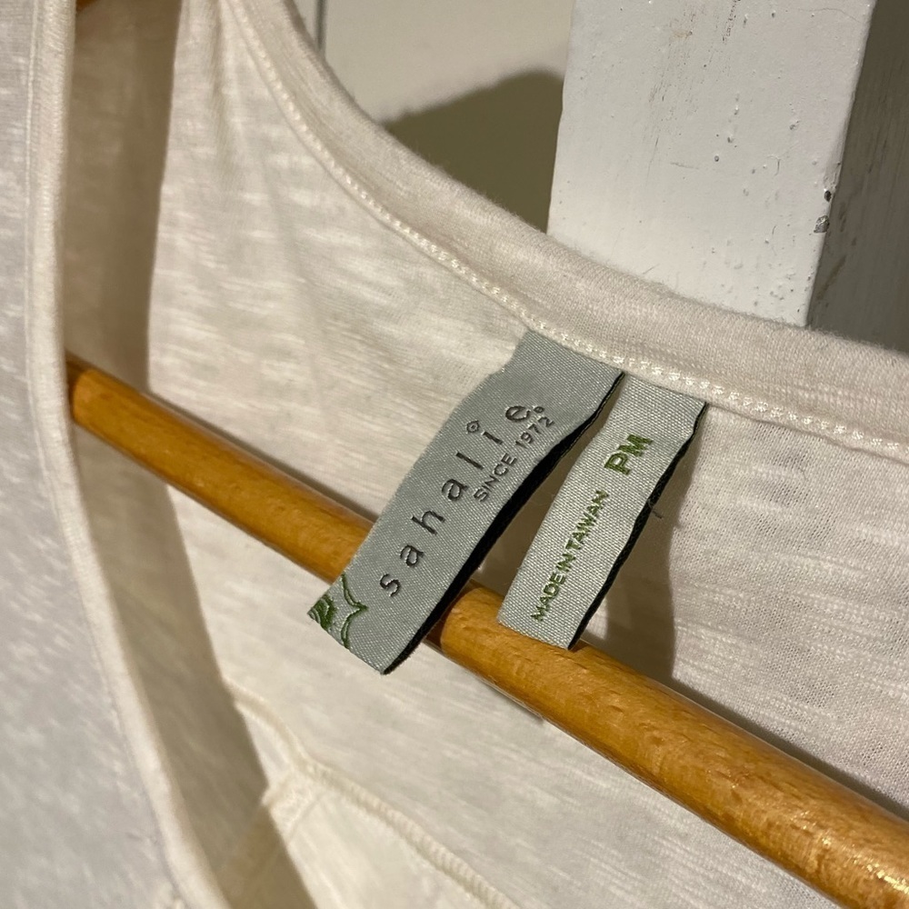 Sahalie Dress White Cotton Lace Women’s Size Petite Medium Shift Dress Casual - Picture 3 of 10